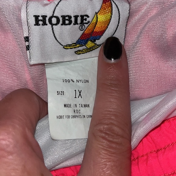 Hobie | Men’s Vintage 80’s Hot Pink Lined Swim Trunks with pockets | size 1X - Picture 4 of 10